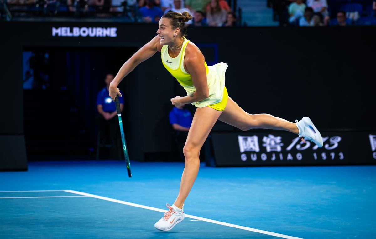 Aryna Sabalenka wore neon for one of her Australian Open matches