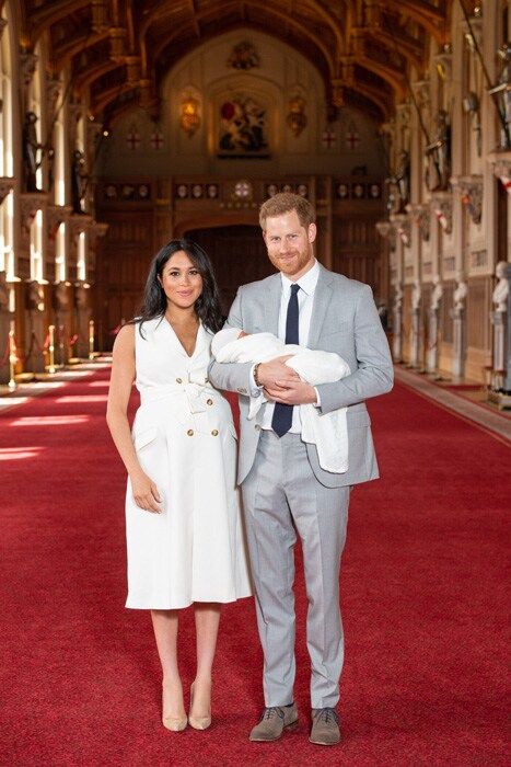 Meghan Markle and Prince Harry with baby Sussex