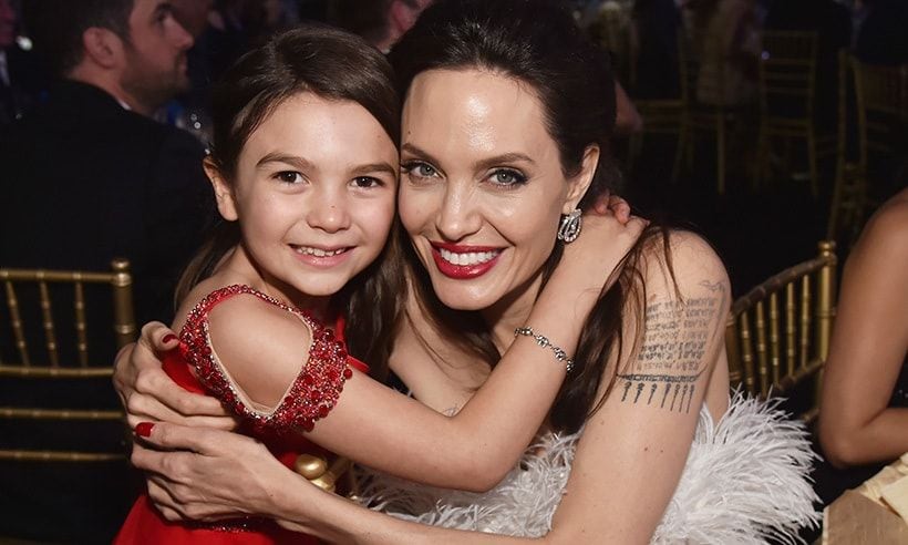 After hearing her name, seven-year-old Brooklynn Prince started to cry tears of joy. The youngster was emotional as her dad helped her up the stairs to receive her award. While crying, she said: "All the nominees are great and we should all go out and get ice cream after this. [To] all my voters... you guys are so awesome, thank you so much."
As she spoke, actresses including Reese Witherspoon and Angelina Jolie had big smiles on their face as they listened to the up-and-comer. Also during the night, Brooklynn was able to meet Angelina, who attended without her kids.
Photo: Getty Images