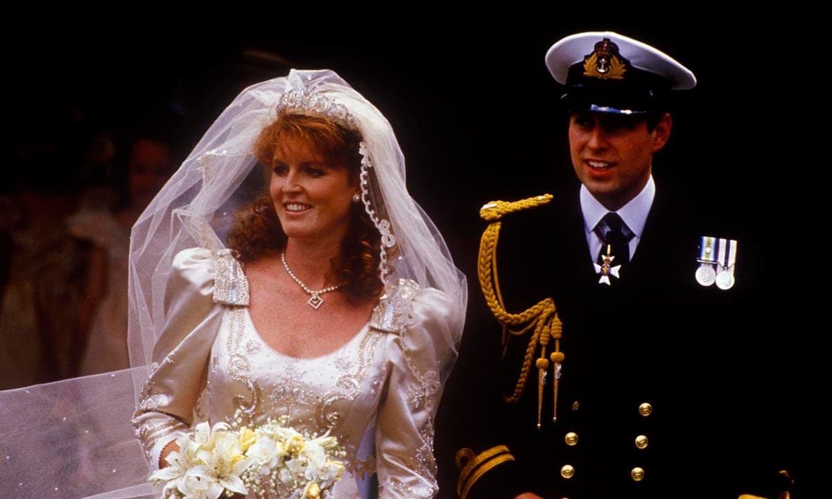 The wedding of Prince Andrew, Duke of York, and Sarah Ferguson at Westminster Abbey, London, UK