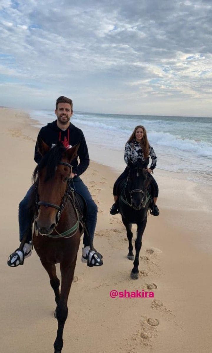 Shakira and Gerard Pique take romantic horseride on the beach