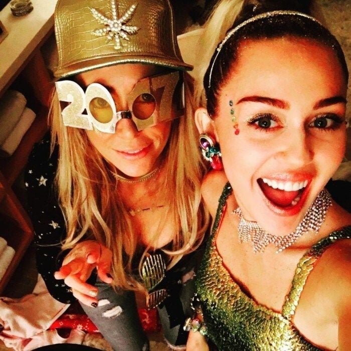 Early on in the night, Miley Cyrus, 24, took to Instagram to show off her and her mother Tish's NYE party attire. It looked like they were ready to ring in 2017!
Miley's caption read: "Happy new yearzzzzz from me and my mama!!!! @tishcyrus."
Photo: Instagram/@mileycyrus