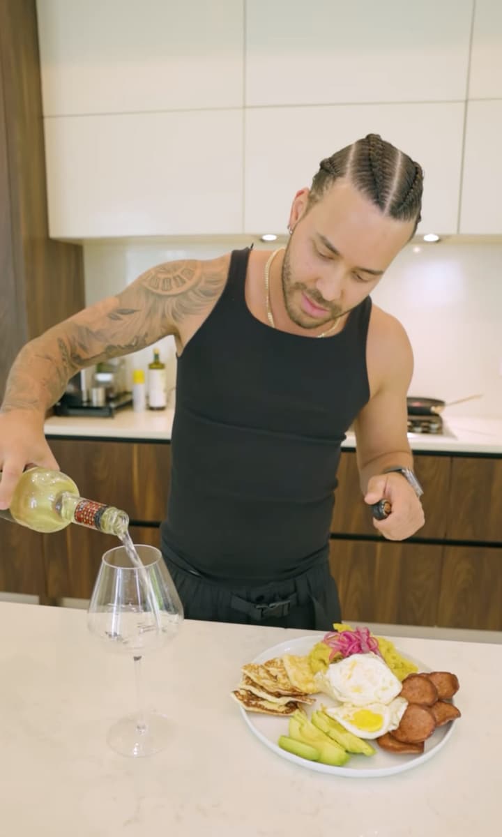 Prince Royce showcases his culinary skills with a mangú cooking tutorial
