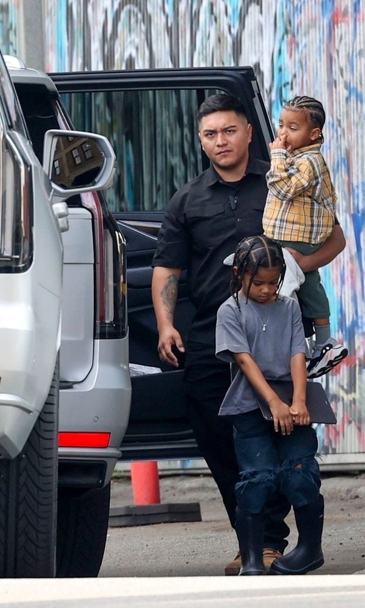 Kanye West on Daddy Duty Spending Time with his Kids in LA