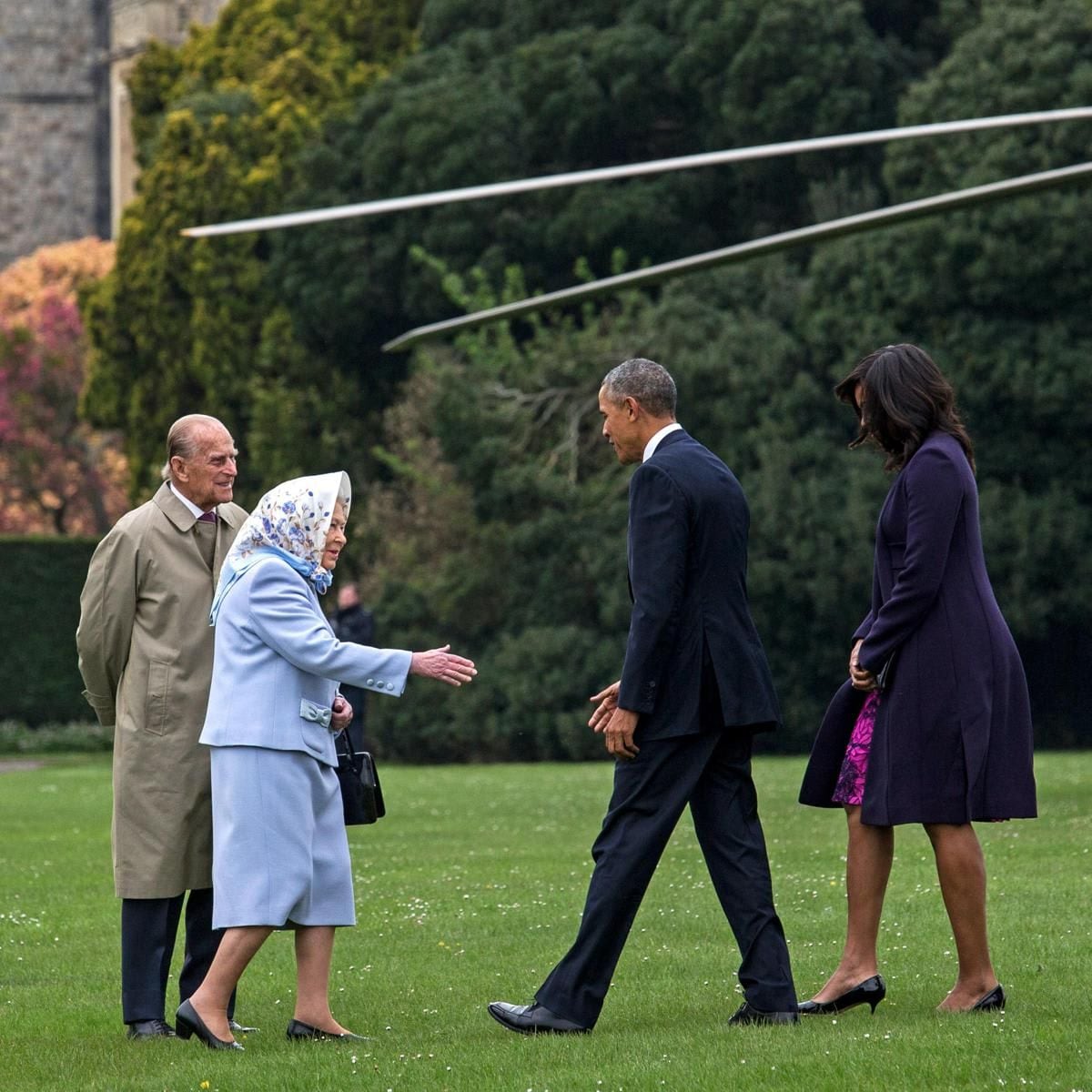 President Obama And The First Lady Lunch With The Queen and Prince Philip