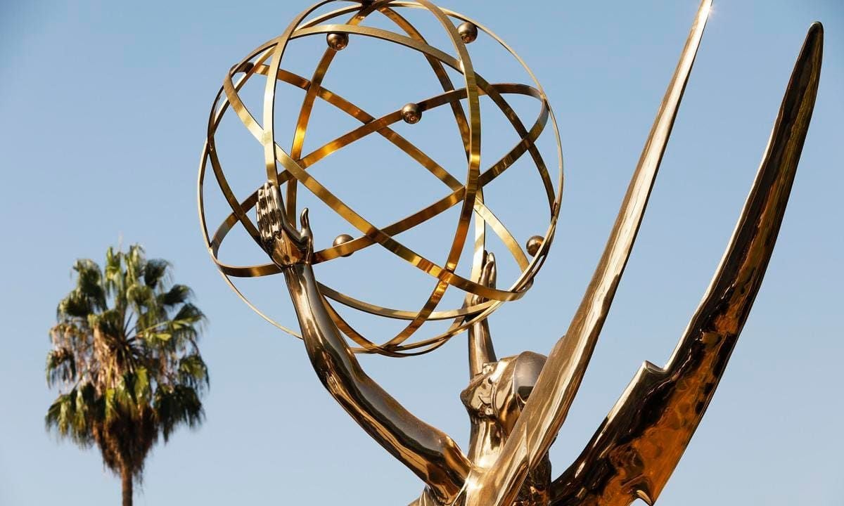 73rd Emmy Awards Cedric the Entertainer, executive producers Reginald Hudlin and Ian Stewart, left to right, on stage for a "Sneak Peek" behind the scenes reveal of television's biggest night