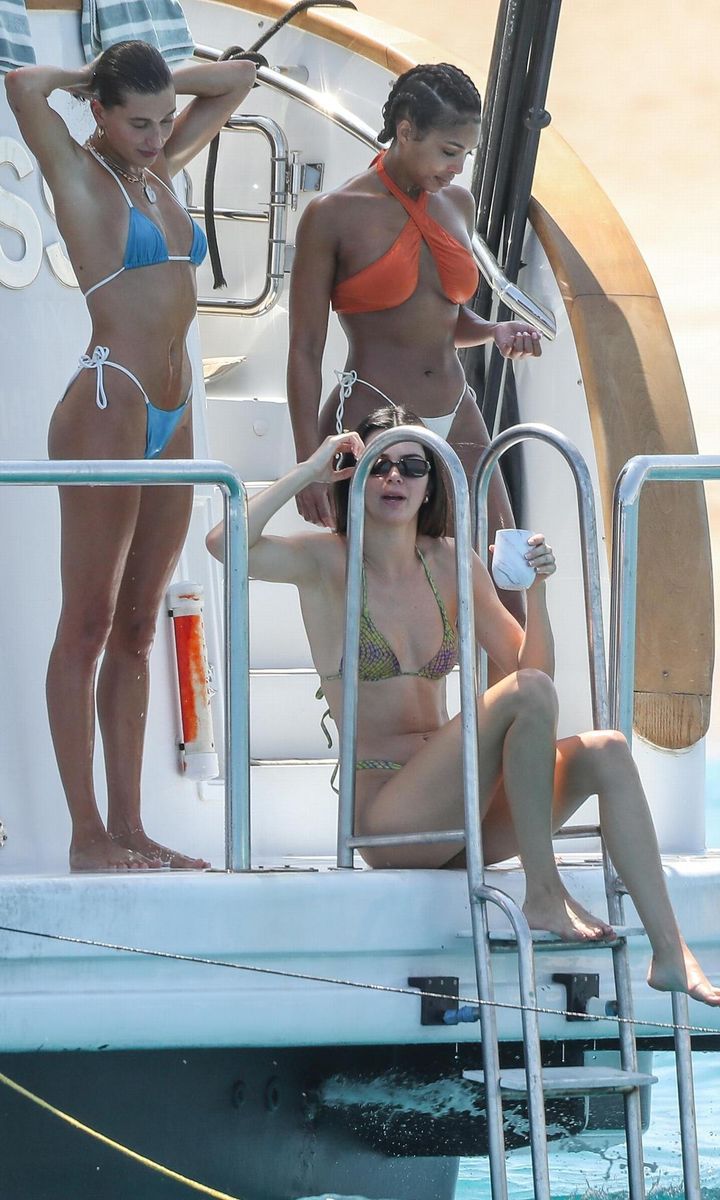 Kendall Jenner and Hailey Bieber in Los Cabos