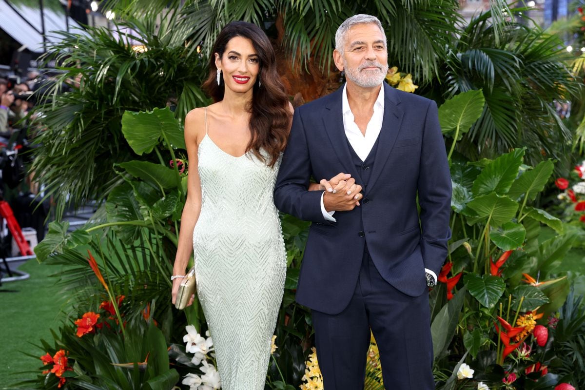 Amal Clooney and George Clooney on September 07, 2022 in London, England. 