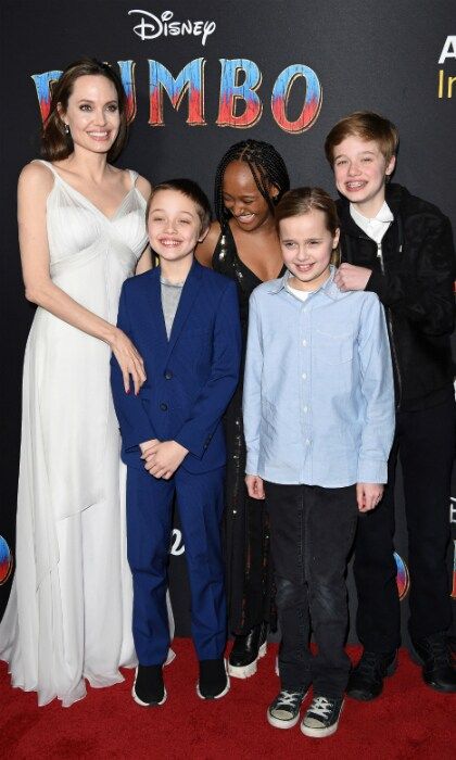 Angelina Jolie kids at Dumbo movie