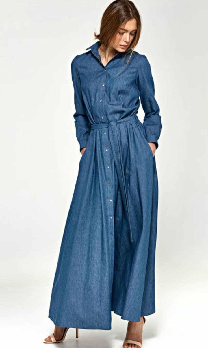 Vestido maxi en denim de Silkfred