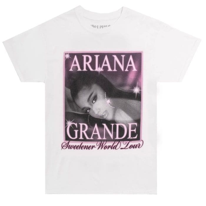 Ariana Grande fashion merchandise Sweetener tour