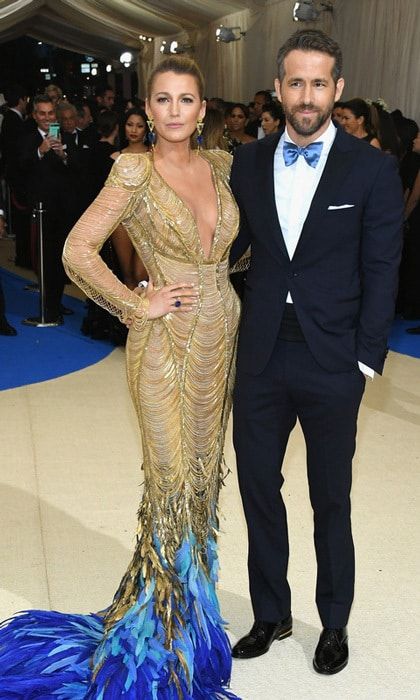 Blake Lively in Versace with Ryan Reynolds
Photo: Dia Dipasupil/Getty Images