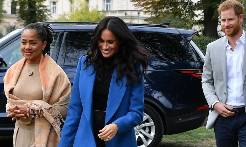 Meghan Markle, Doria Ragland and Prince Harry