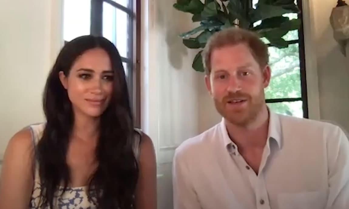 The Duke and Duchess of Sussex spoke from their new home in Santa Barbara