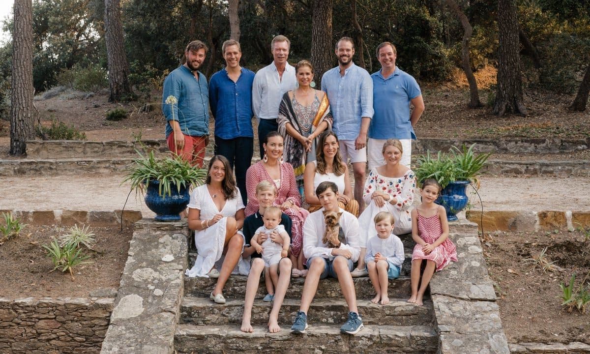 The royal family enjoyed a vacation together in Cabasson, France, where their summer residence is located. Prince Noah was pictured holding his baby cousin Prince Charles in the group snapshot featuring the Grand Duke and Grand Duchess' children and grandchildren.