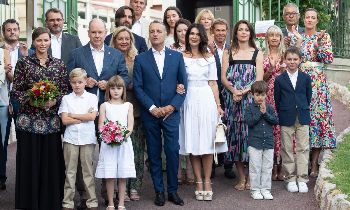 Charlotte's family joined Prince Albert, Princess Charlene, Prince Jacques and Princess Gabriella at the event in Monaco