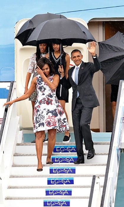 The Obamas touch down in Cuba.
<br>
Photo: Getty Images