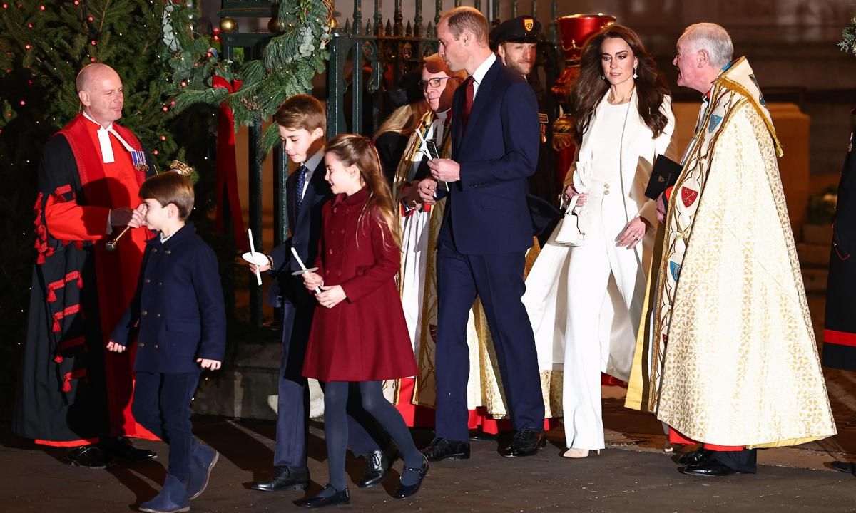 Prince Louis joined his family at the service for the first time this year!