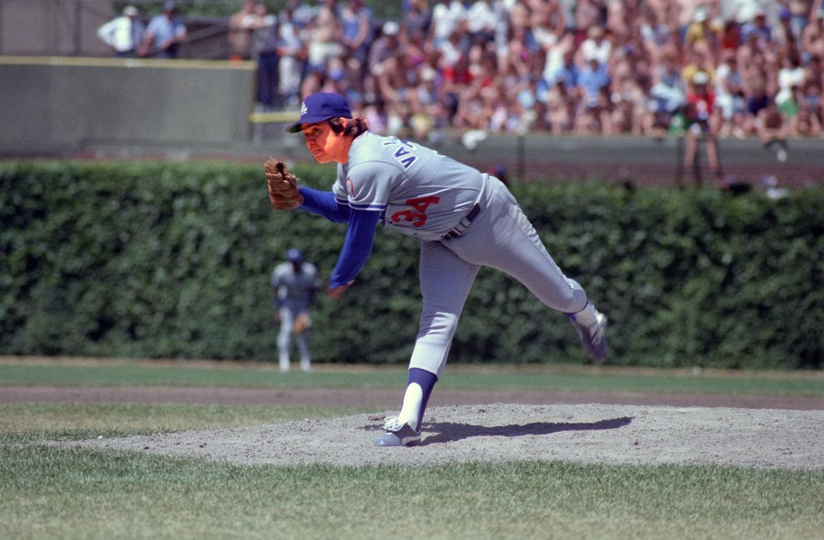 Fernando Valenzuela played for the Dodgers from 1980 to 1990