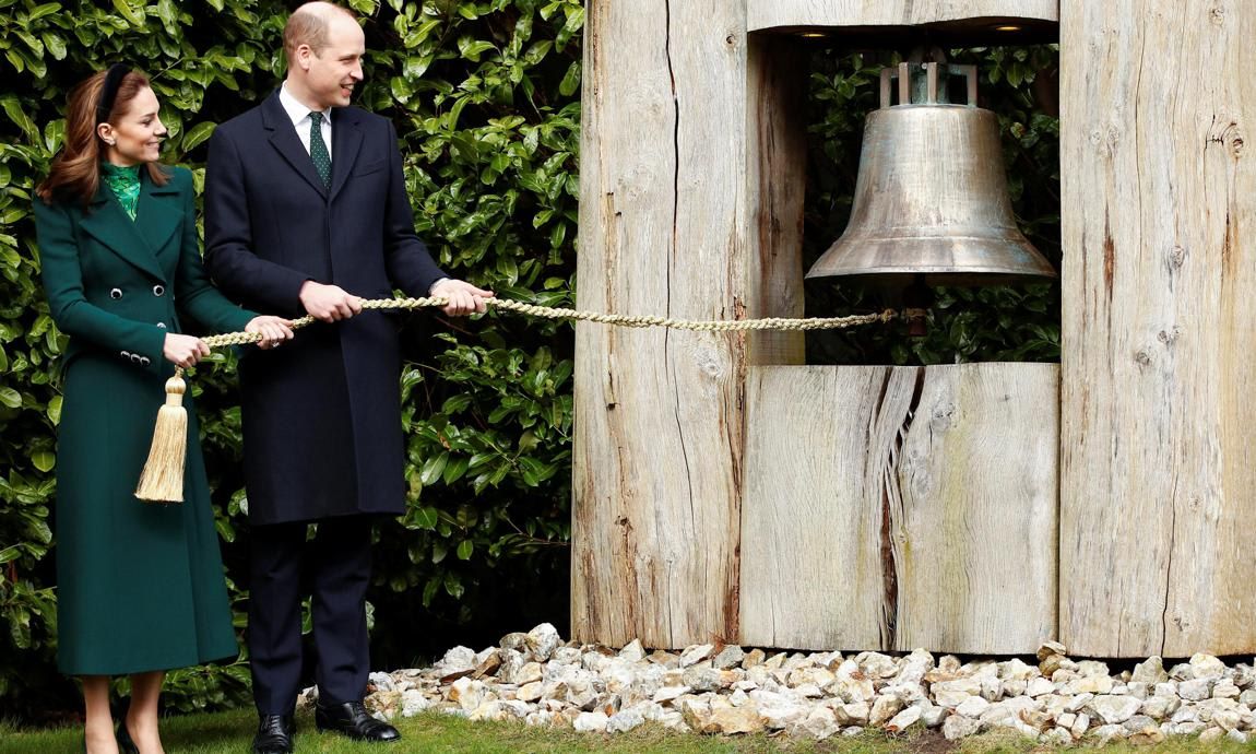 The royal couple rang the peace bell on March 3