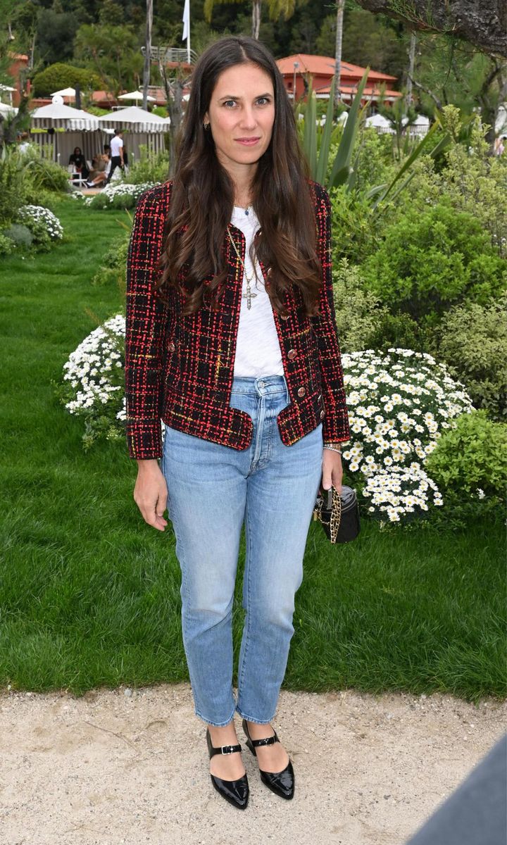 Tatiana, who is married to Caroline's son Andrea Casiraghi, looked chic in jeans and a jacket.