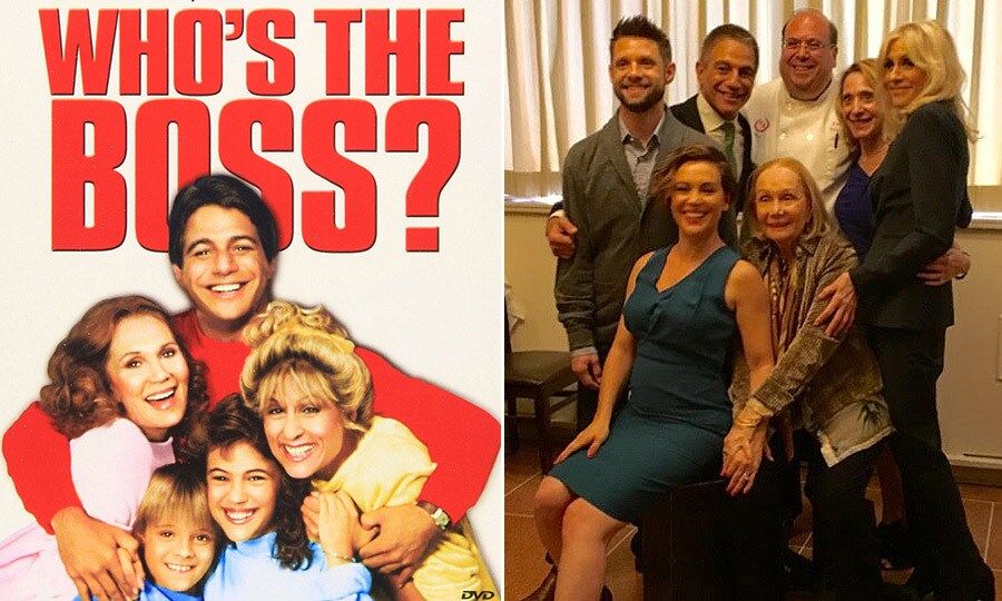 In September 2016, the cast of 1980s classic <I>Who's the Boss</I> reunited at Patsy's Italian Restaurant in New York City for a photo shoot for Entertainment Weekly. What was on the menu for the former co-stars? Patsy's popular signature dish, veal meatballs and spaghetti.
Photos: Twitter/Columbia Pictures Television