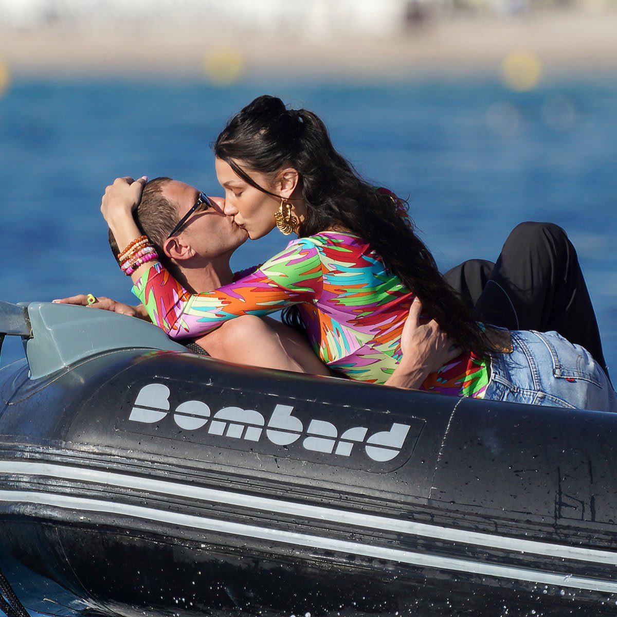 Bella Hadid and boyfriend on boat