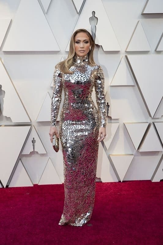 Lopez looked iconic at the 2019 Oscars in this ultra shiny design