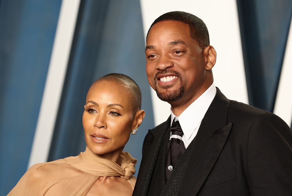 Jada Pinkett Smith and Will Smith attend the 2022 Vanity Fair Oscar Party