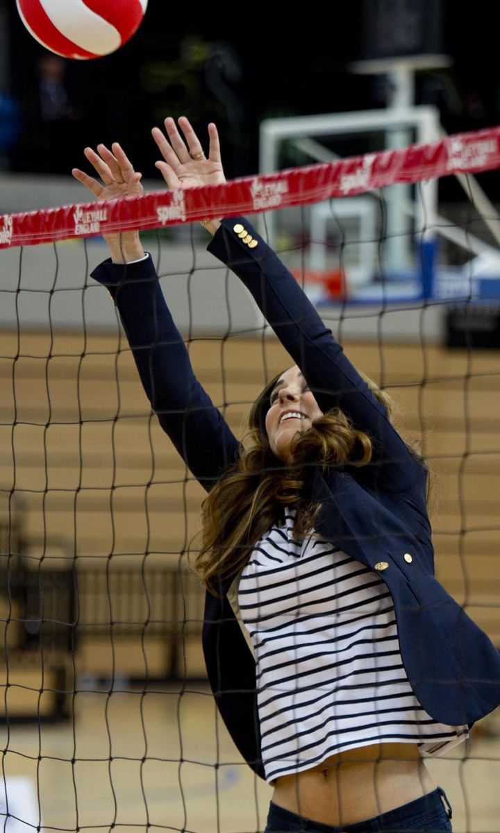 The Duchess Of Cambridge Attends A Sportaid Athlete Workshop