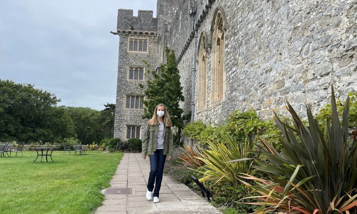 The Spanish Princess' new school is based at St Donat's Castle in Wales.