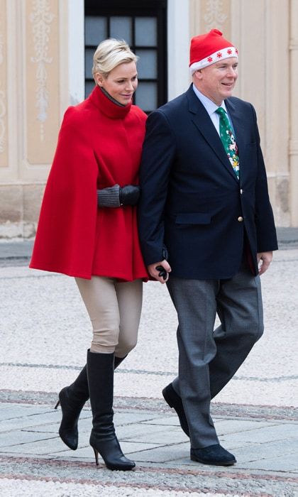 Princess Charlene red cape