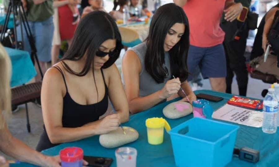 Kim and Kourtney Kardashian