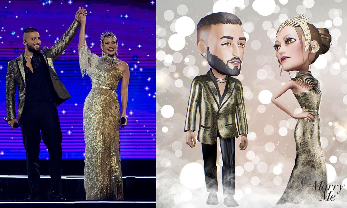 Jennifer Lopez and Maluma Bitmoji