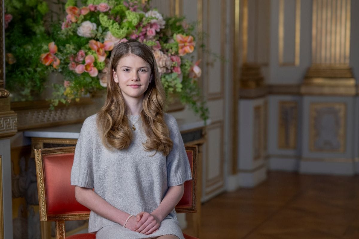 H.K.H. Prinsessan Estelle fotograferad i Prins Bertils våning på Kungl. Slottet inför sin 13-årsdag den 23 februari 2025. 