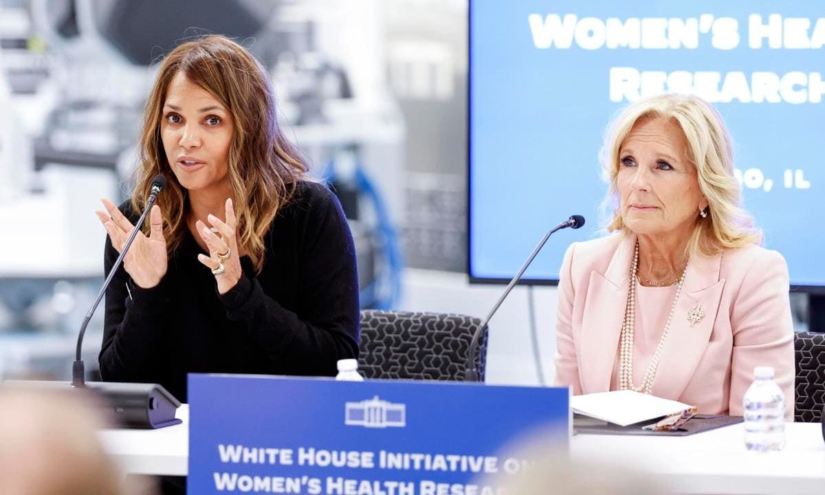 First Lady Jill Biden And Halle Berry Visit The University Of Illinois Chicago Highlighting Women's Health Research