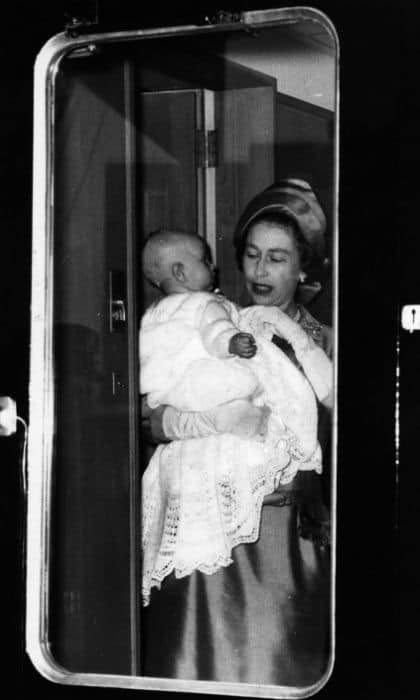 Queen Elizabeth and Prince Edward baby