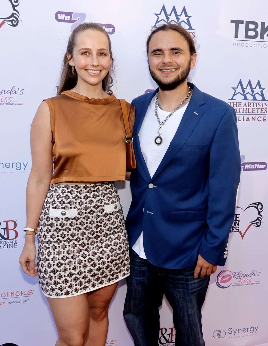 Molly Schirmang and Prince Jackson arrive at the Mike Tyson Cares and We2Matter's 100 Women Matter Celebrity Fundraiser Gala in 2023