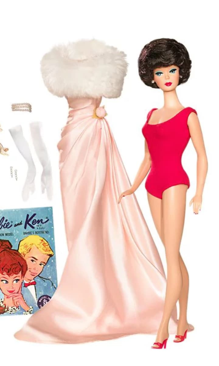 Brunette Bubble Cut Barbie (1962)