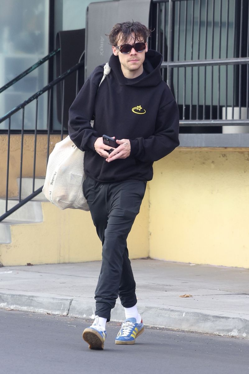 Harry Styles after a gym session in Los Angeles. 