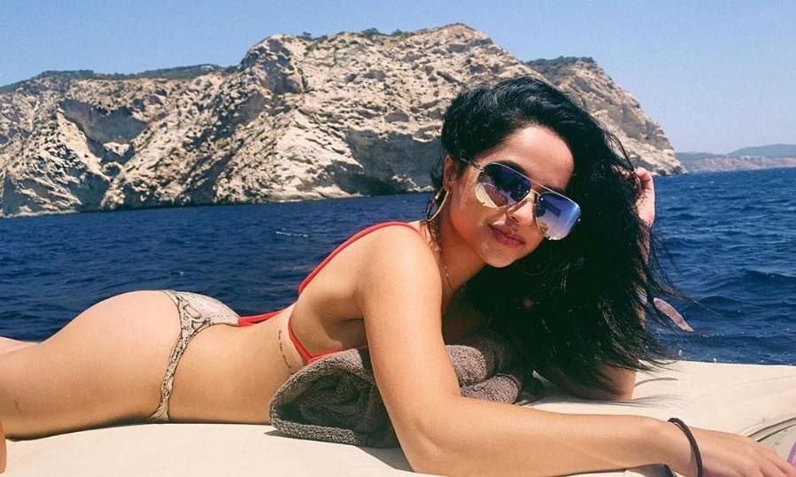 Becky G flaunts her bikini body in Ibiza