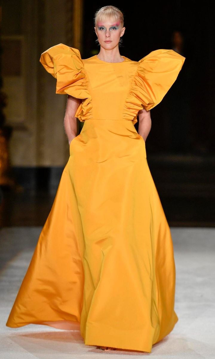 Puffy-sleeved dress by Christian Siriano