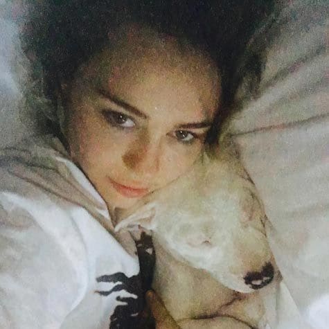 Miley Cyrus recently adopted puppy Milky, who she has described as "my entire life" in a sweet social media post.
<br>Photo: Instagram/@mileycyrus