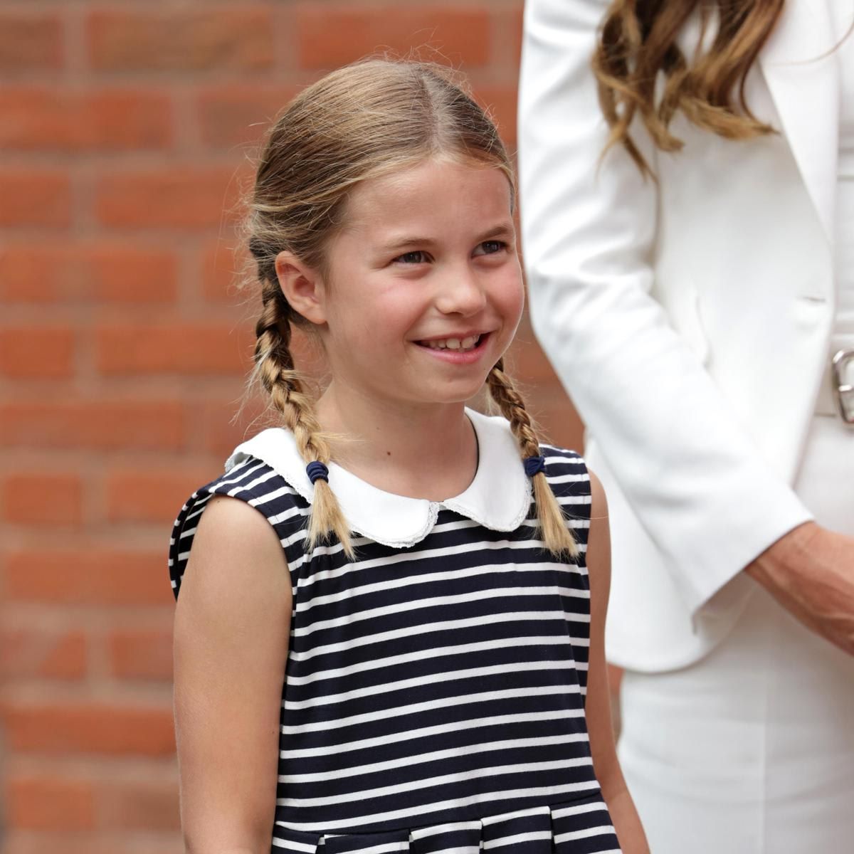 BIRMINGHAM, ENGLAND - AUGUST 02: Princess Charlotte of Cambridge during a visit to SportsAid House at the 2022 Commonwealth Games on August 02, 2022 in Birmingham, England. The Duchess became the Patron of SportsAid in 2013, Team England Futures programme is a partnership between SportsAid, Sport England and Commonwealth Games England which will see around 1,000 talented young athletes and aspiring support staff given the opportunity to attend the Games and take a first-hand look behind-the-scenes. (Photo by Chris Jackson - Pool/Getty Images)