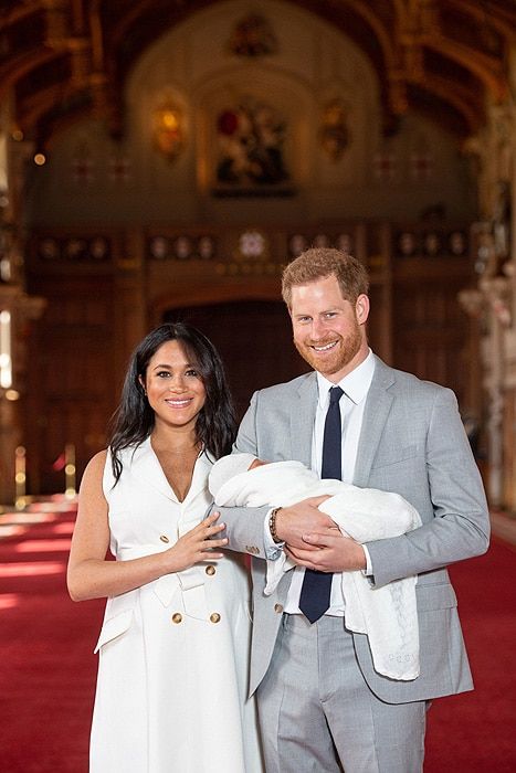 Meghan Markle and Prince Harry with baby Sussex