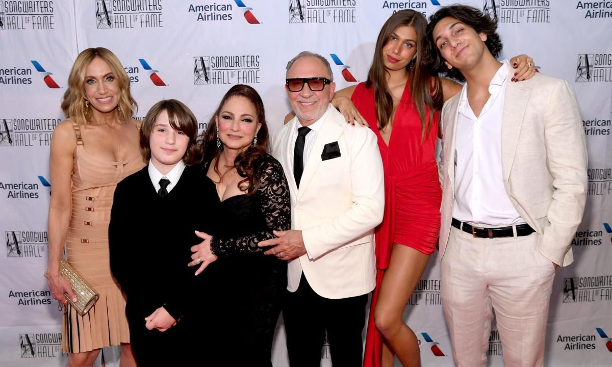 Gloria Estefan with her family