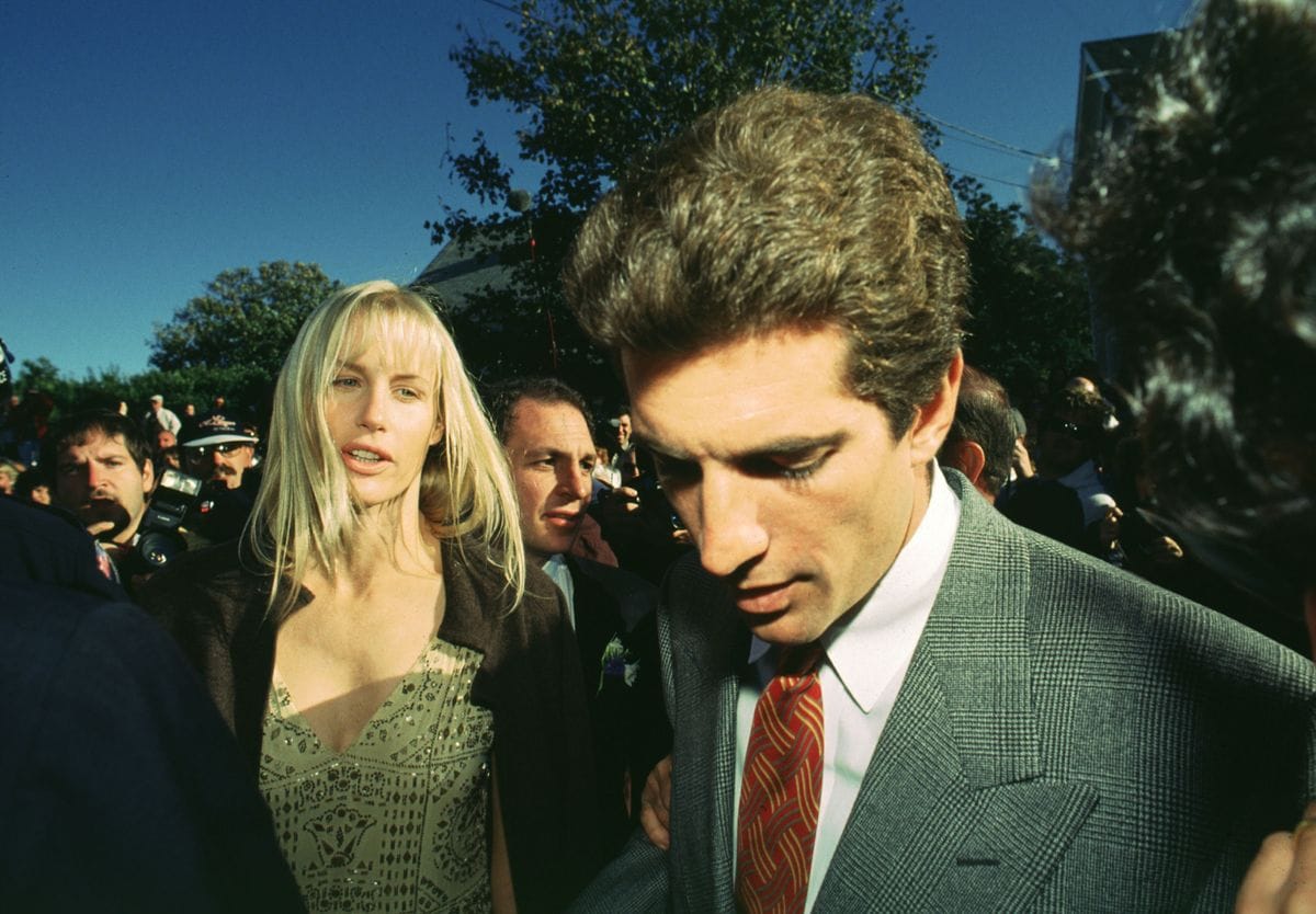 Actor Daryl Hannah, with former boyfriend John F. Kennedy Jr. (1960 - 1999), was at Edward Kennedy Jr.'s wedding on Block Island, Rhode Island, 10/10/93.  