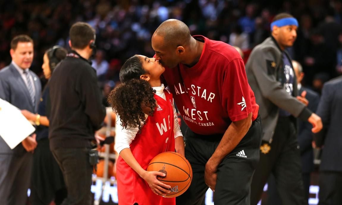 Gianna Bryant with Kobe Bryant