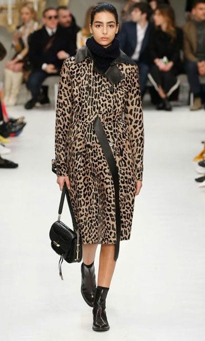 Double breasted animal print coat by Tod's