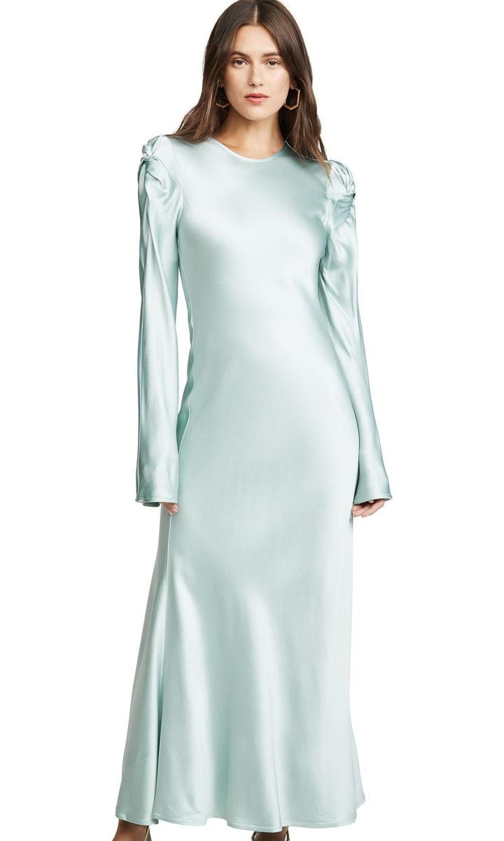 Love Me Knot Satin Long-Sleeve Dress from Maggie Marilyn